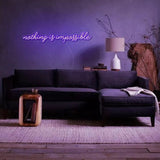 "Nothing Is Impossible" Neon Sign V2 - SS Signs Online