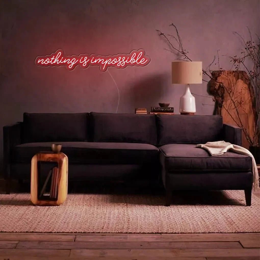 "Nothing Is Impossible" Neon Sign V2 - SS Signs Online