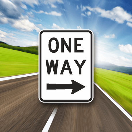 One Way Left/Right - Metal Traffic Sign - SS Signs Online