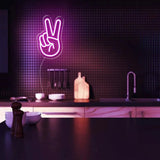 "Peace Fingers" Neon Sign - SS Signs Online