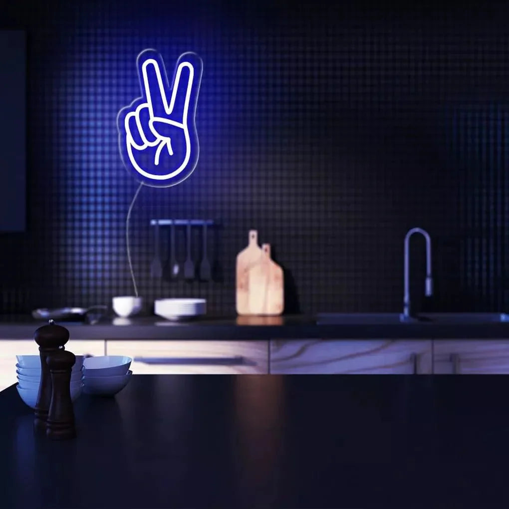 "Peace Fingers" Neon Sign - NeonHub