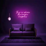 "This is where the magic happens" Neon Sign - SS Signs Online