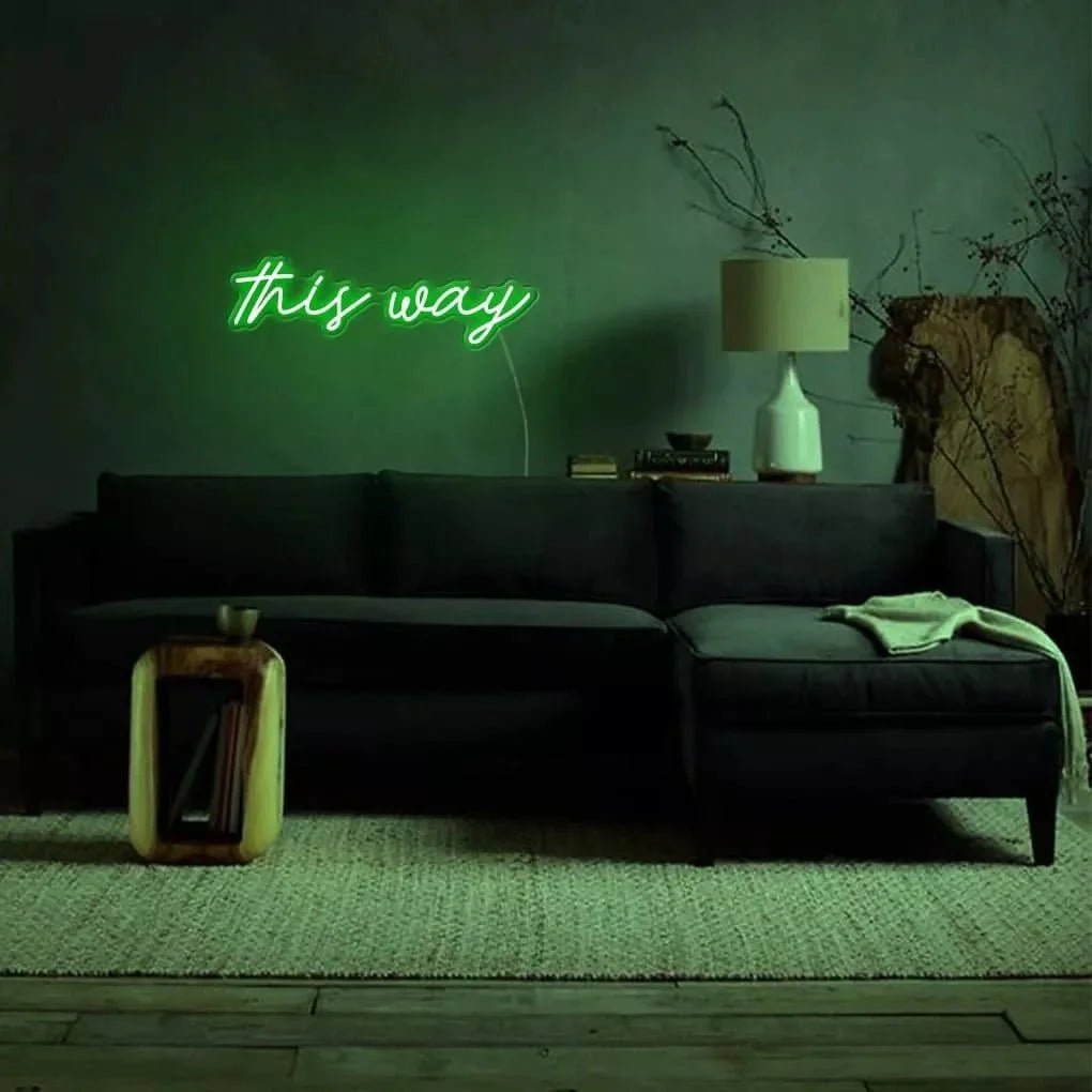 "this way" Neon Sign - SS Signs Online
