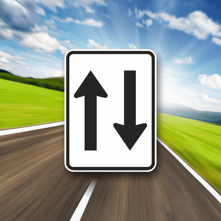 Two-Way High-Quality Metal Traffic Sign | SS Signs – SS Signs Online
